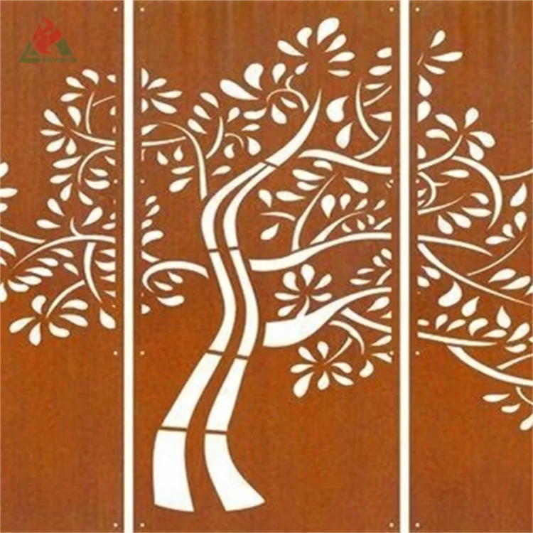 Садовые металлические экраны Уличные декоративные стальные декоративная экранная панель уличный