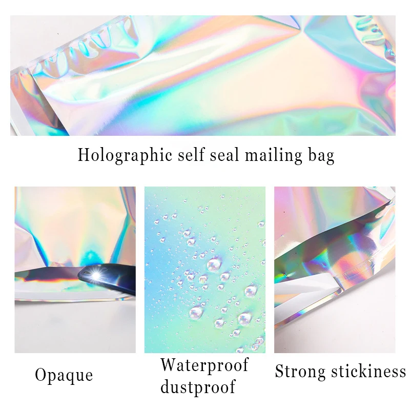 Wholesale High Quality Strong Color Rainbow Self Adhesive Big Cosmetic Shipping Express Mailing Poly Mailer Bags For Clothing