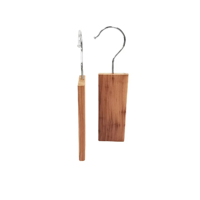 2 PCS 13cm  100% natural aromatic red wood cedar block anti-moth repellent cedar hang ups for closet