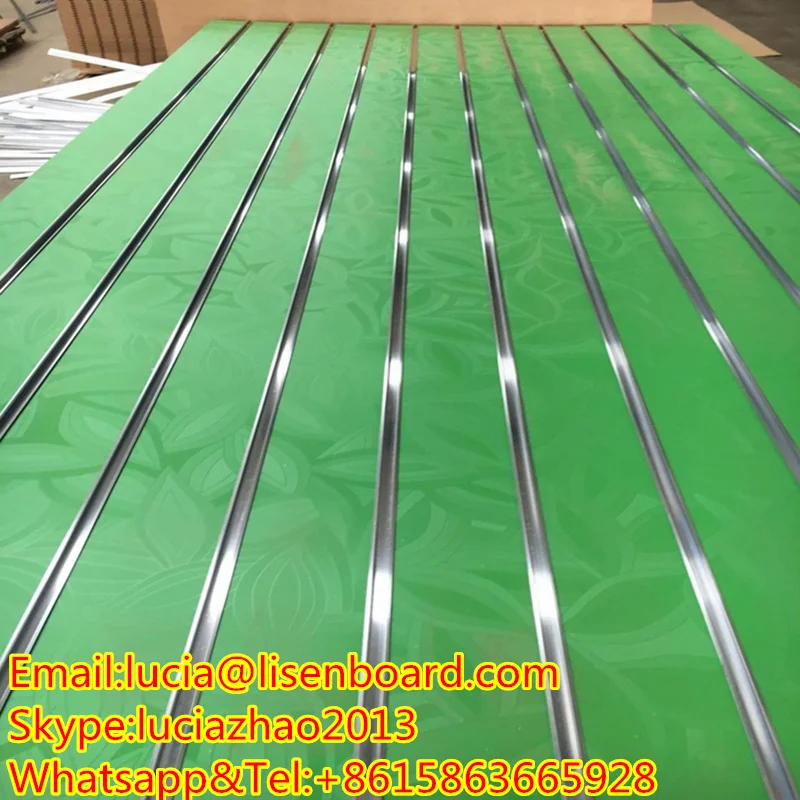 Matte Black MDF Slatwall Panel 18mm/Simple Style Wooden Slot Wall Display/Supermarket Shelves