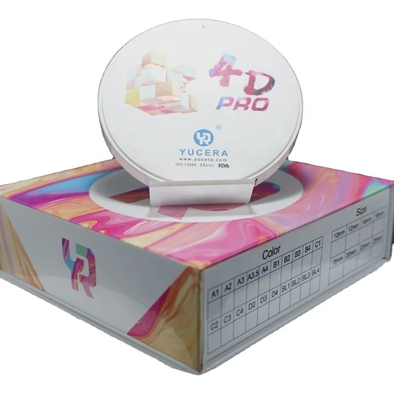 Yucera dental zirconia block false 4D Pro teeth dental lab supply zirconia disc cad cam dental