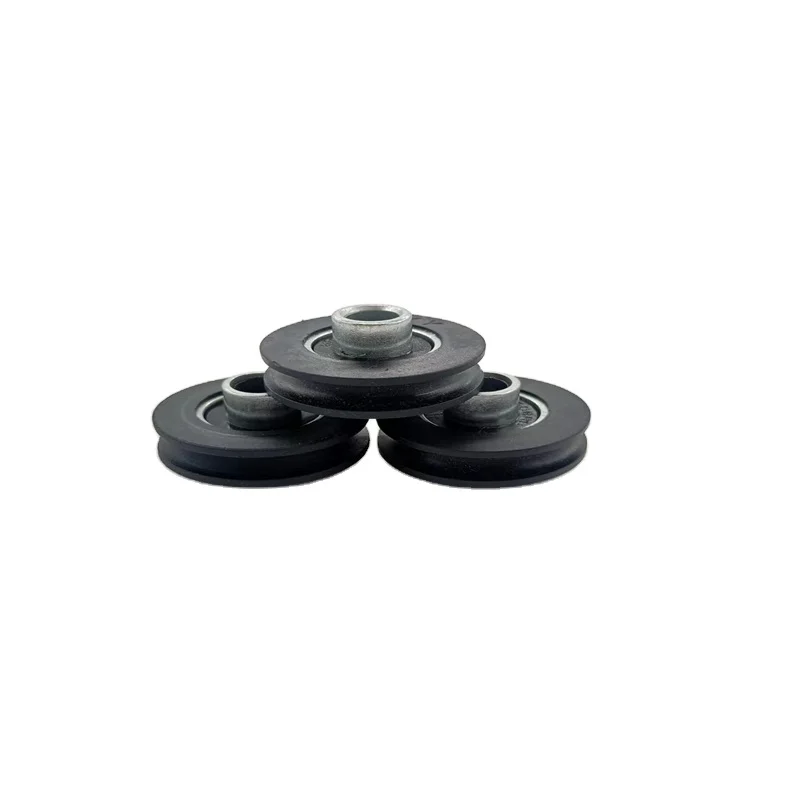 hot sale OEM plastic nylon wheel pulley custom nylon small pulley U or V groove pulley with bearing