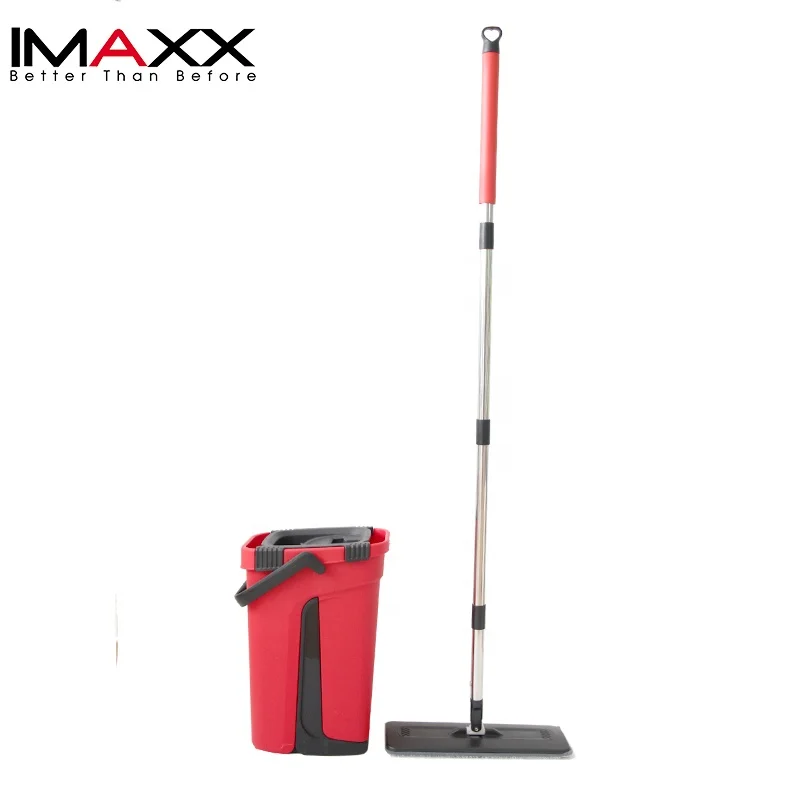 Hands-Free Squeeze Dry Flat Magic Mop 360 With Bucket And Microfiber Cloth