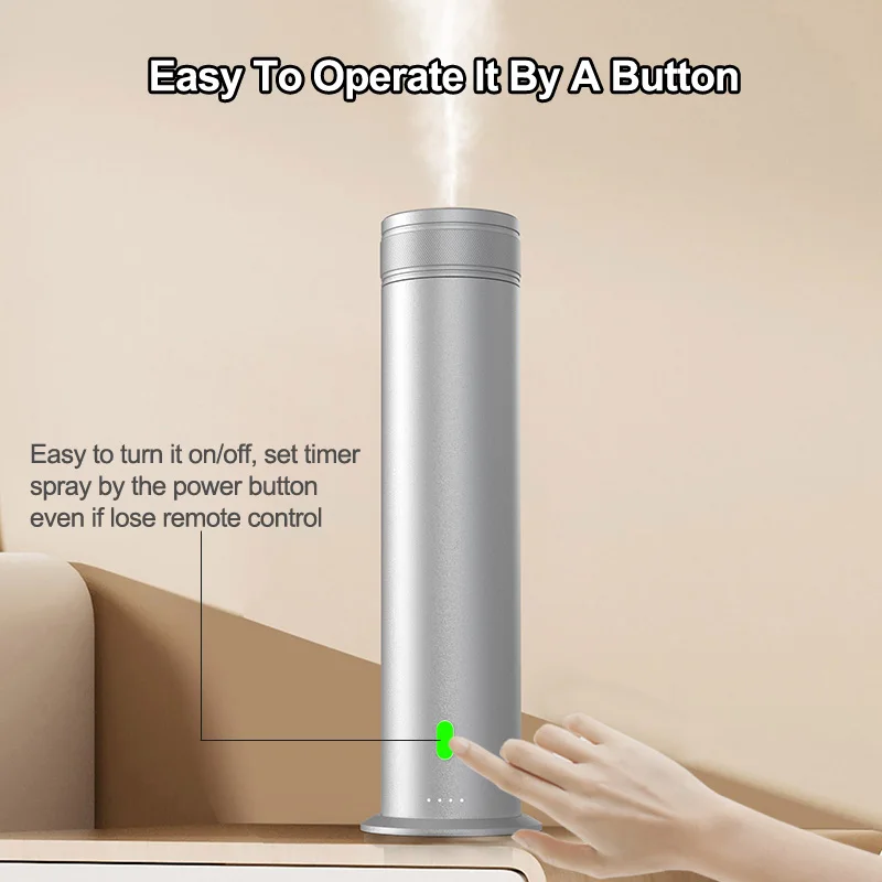 Wholesale home hotel air fragrance electronic aluminum metal customized waterless essential oil diffuser with remote control