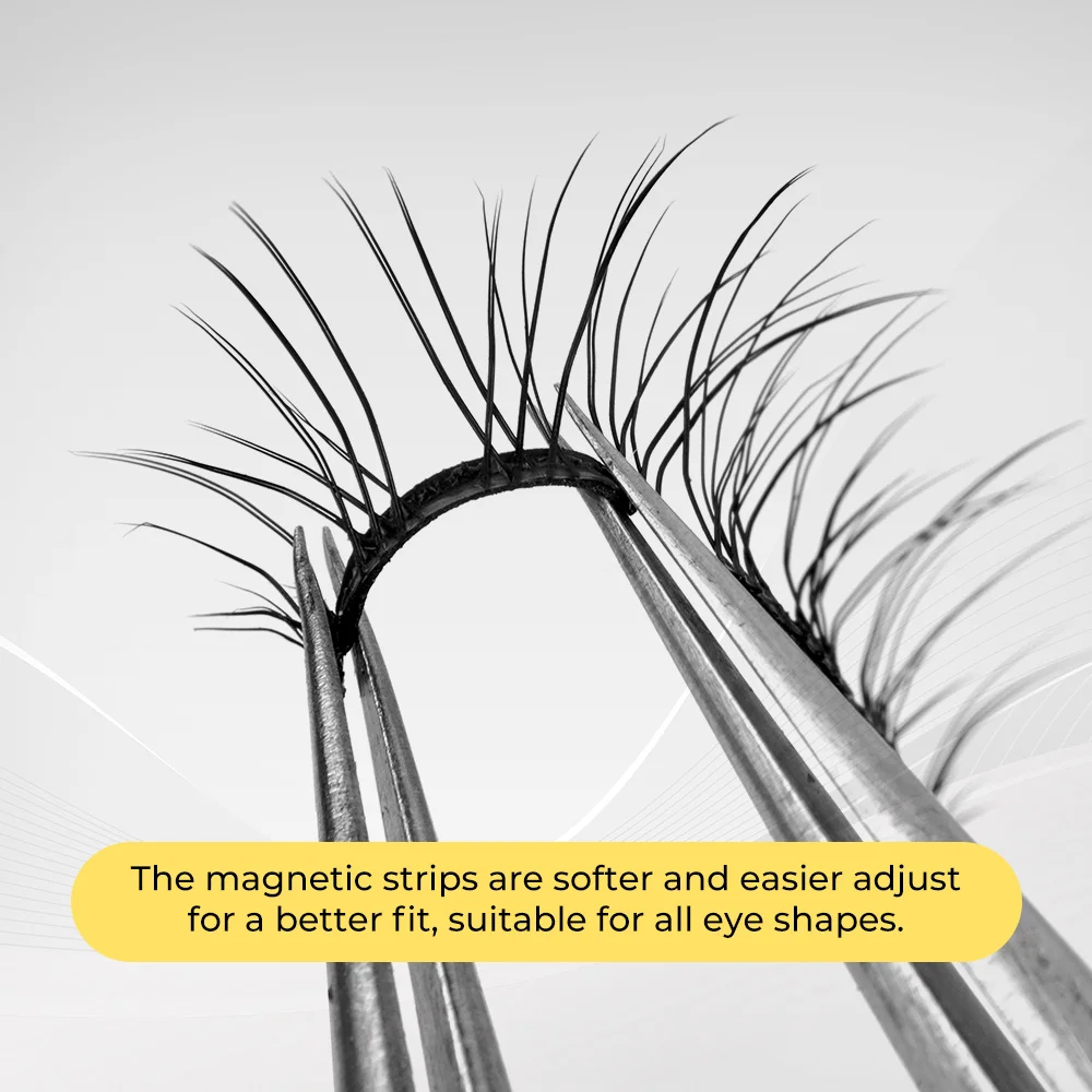 Soft Magnetic Eyelashes Reusable Magnetic Lashes with Magnets Tweezer Natural Thick False Eyelashes Soft Eyelashes Extension