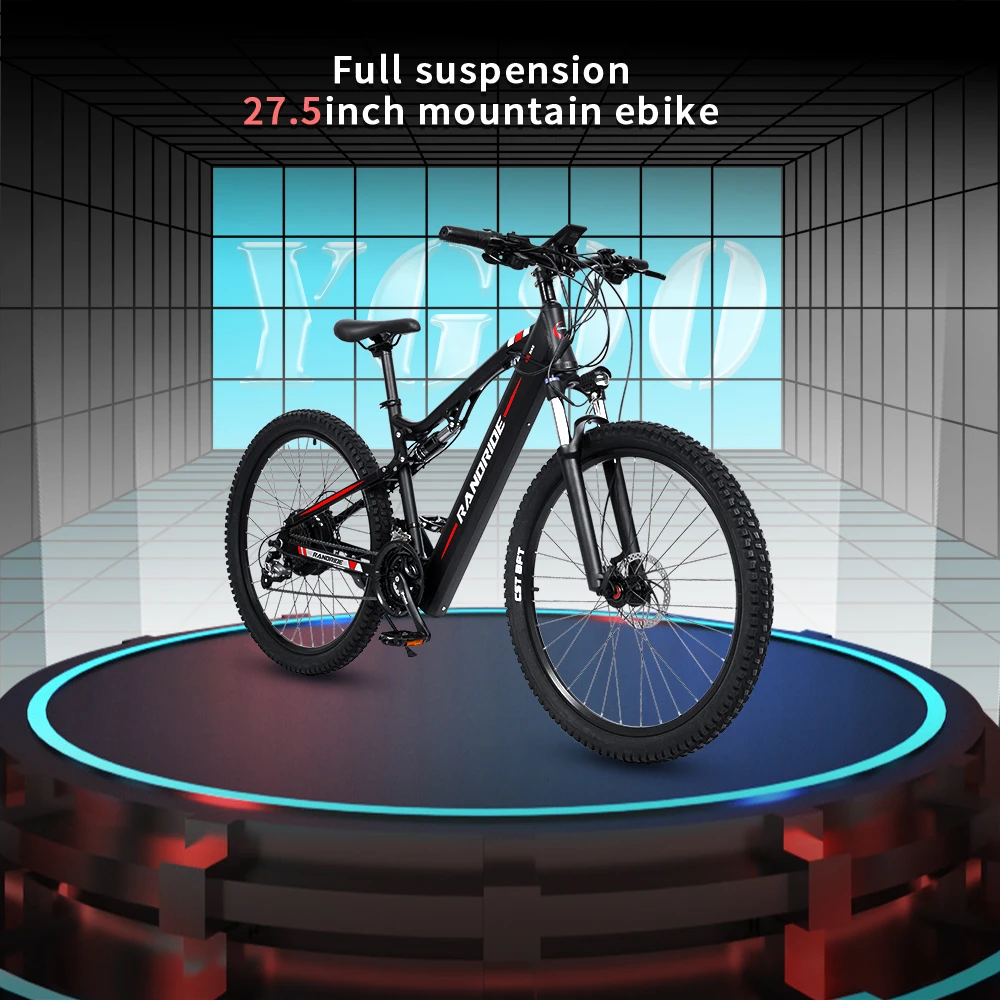 High quality 1000W electric bike 27.5' 48V 17Ah 750w 500w 21/27 speed electric mountain bike full suspension city ebike