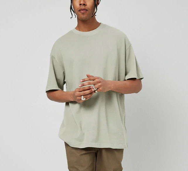 High quality Oversized custom logo fabric hip hop blank plain loose men t