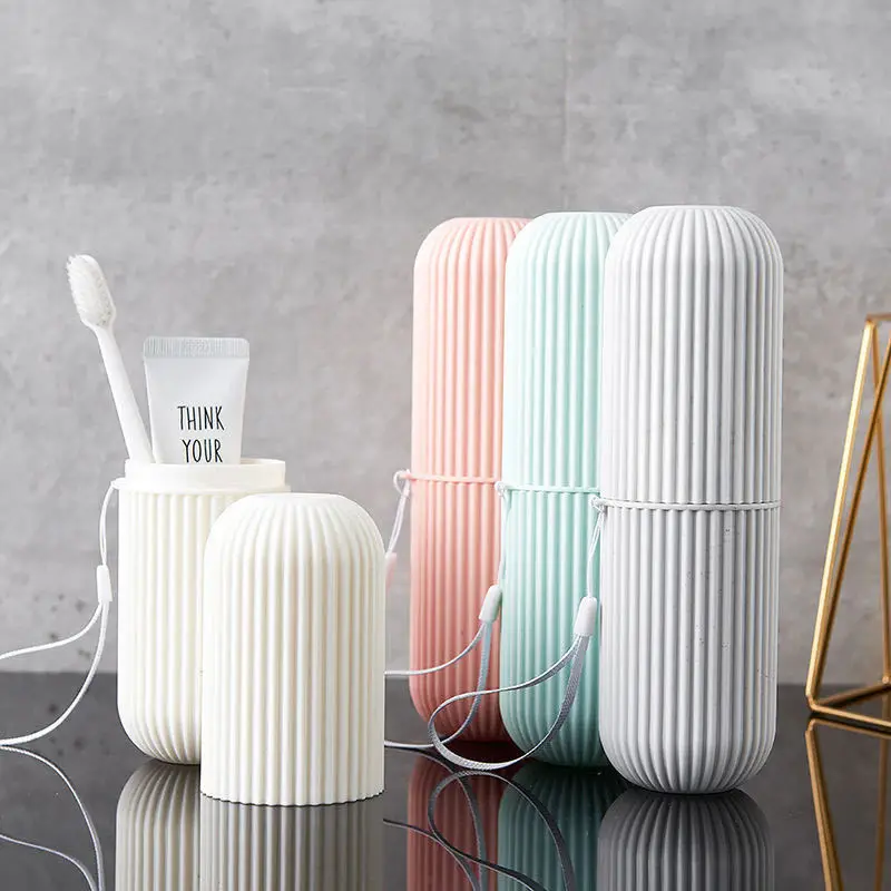 Simple with Lid Toothpaste Tube Toothbrush Storage Portable Travel case