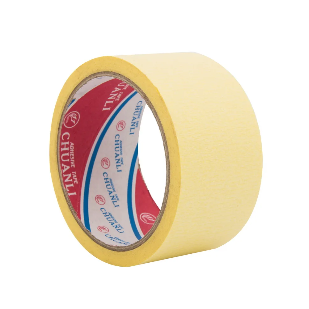Printed Masking Tape 10 Pack General Purpose Beige White Color 1 inch x 55 Yards x 10 Rolls  for Painting Home, Office