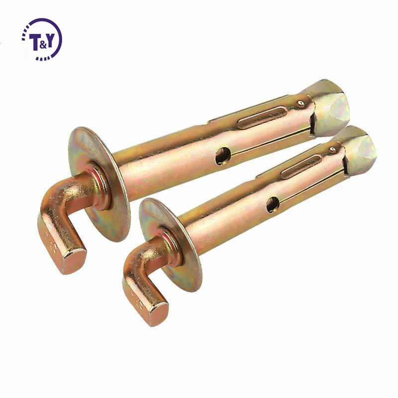  Оцинкованные промышленные крепежные болты из углеродистой стали J-образные анкерные