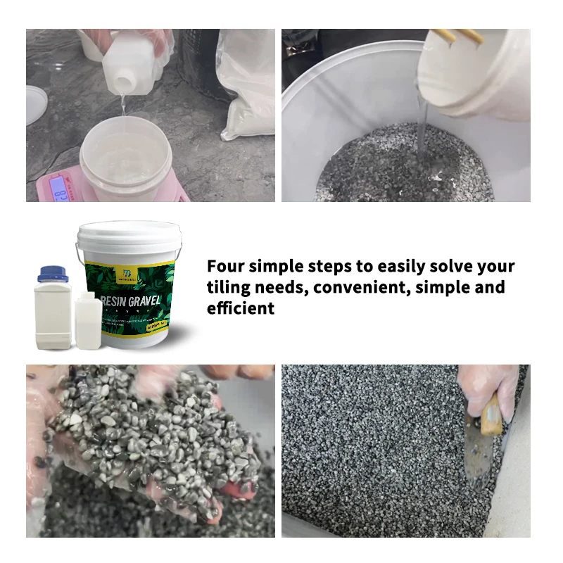 Factory-Produced Tumble Pebble Stones Chips Permeable Epoxy Pea Gravel Construction Exposed Aggregate Flooring Decoration Parks