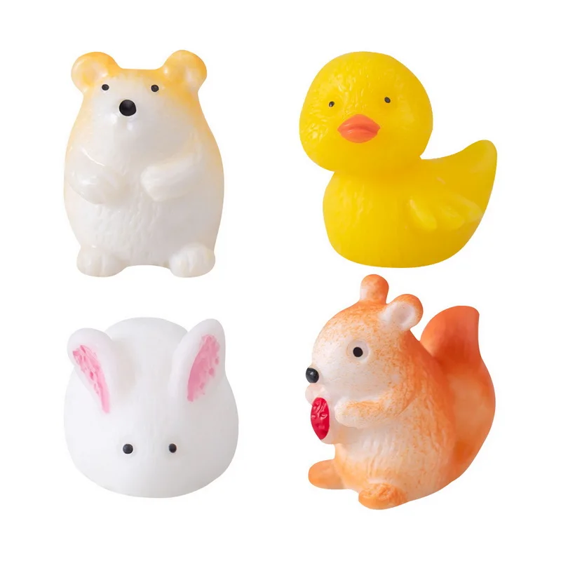 miniature hamster squirrel mouse snail rabbit duck resin garden decoration mini forest farm animal micro landscape accessories