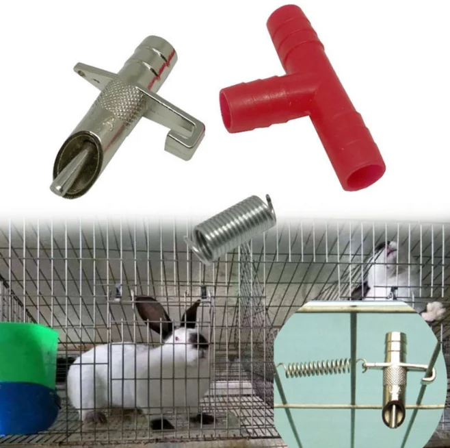Automatic Nipple Water Feeder Drinker Waterer For Rabbit / Rabbit Mouse Drinkers Poultry Nipple Drinker
