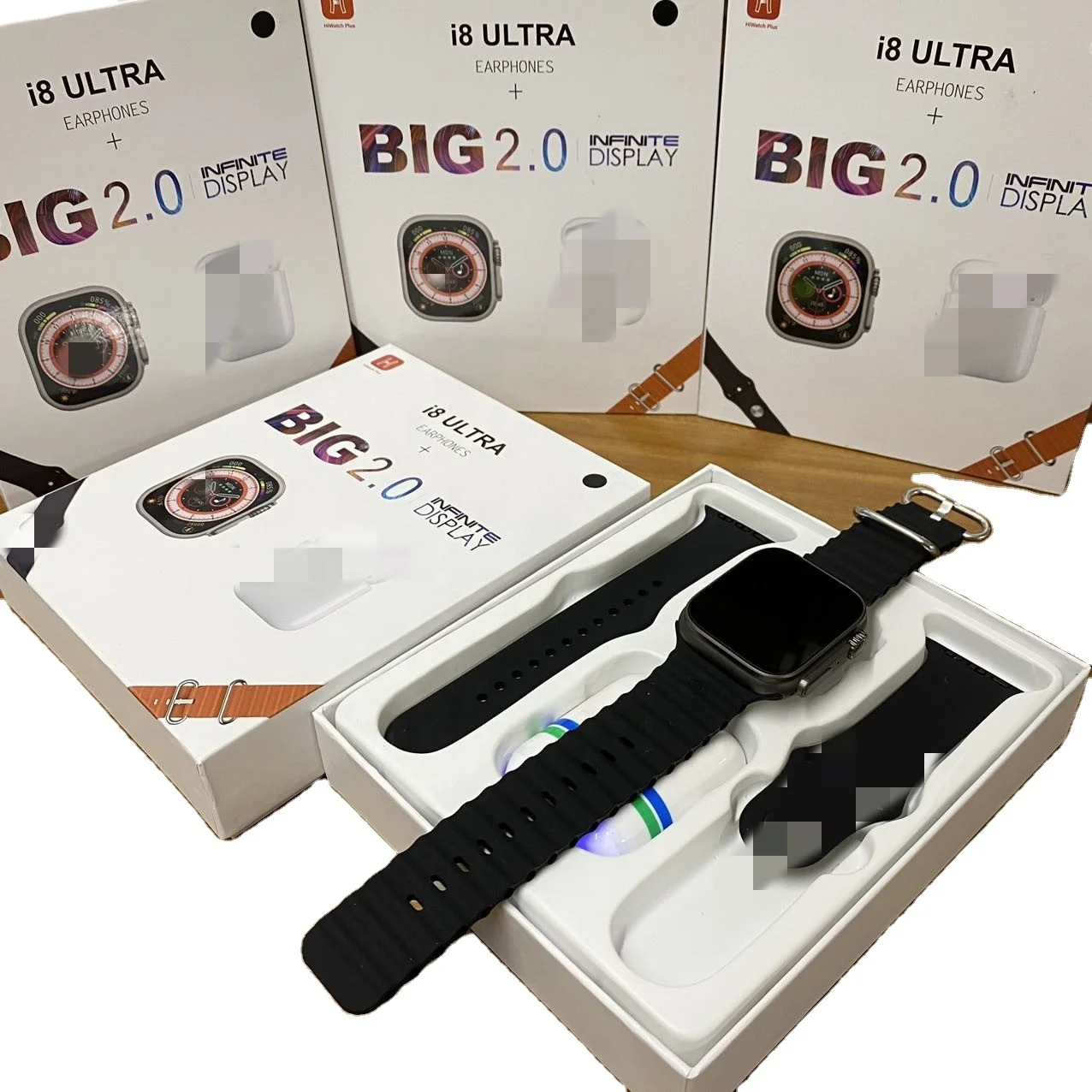 2 in 1 i8 ultra smart watch with earphones earbuds flip smart watch 8 ultra reloj smartwatch Series ultra 8