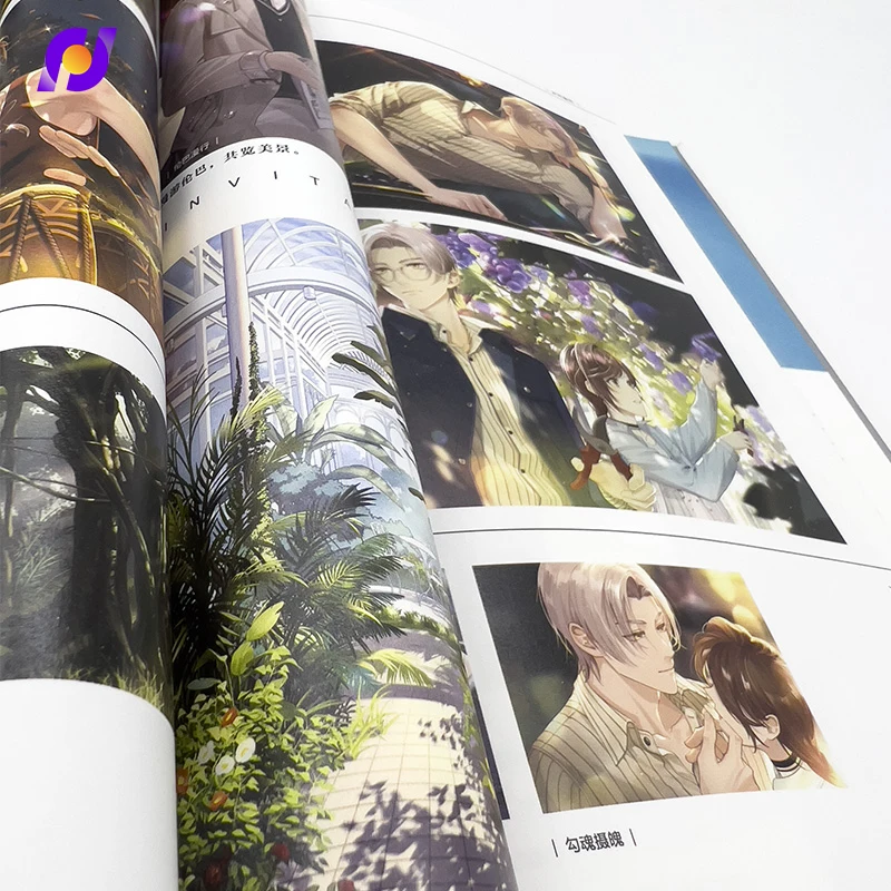 Custom printed manga anime marvel comics book printing service