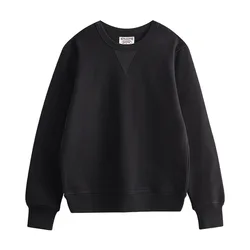 Custom Logo Oversized Plain Pullover Hoodies High Quality Blank Crewneck Sweatshirt Fleece Hoodie Men 470Gsm