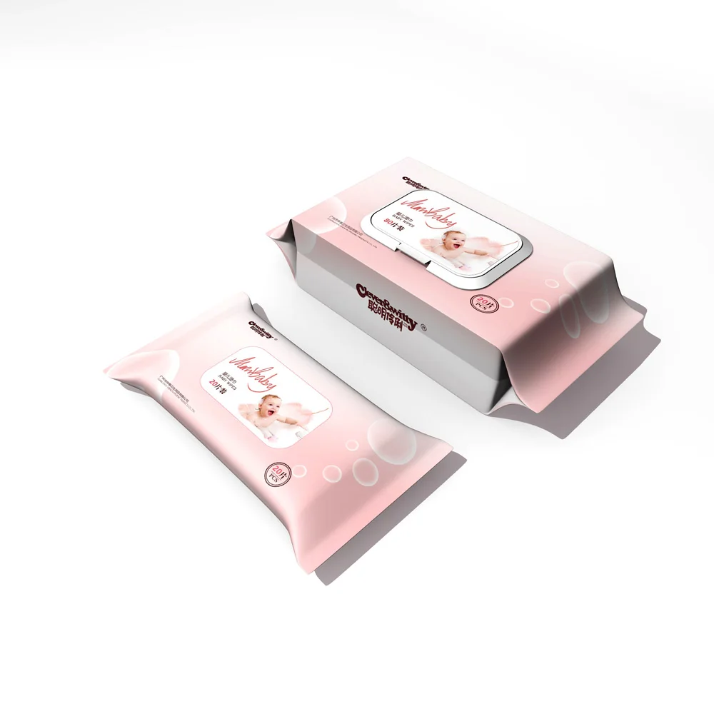 Free Sample  Professional Manufacturer Cleansing Face Wipes Soft Organic Pamper Water Cleansing Baby Wet Wipes