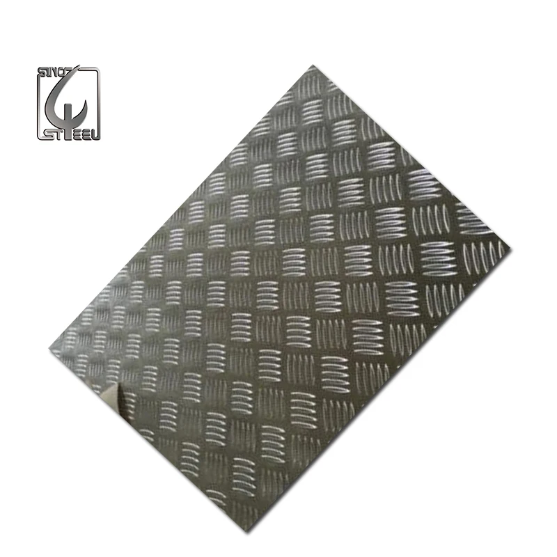 A1100 5754 H111 Alloy Embossed Checkered Five Bar Tread Diamond Aluminum Plate for Floor