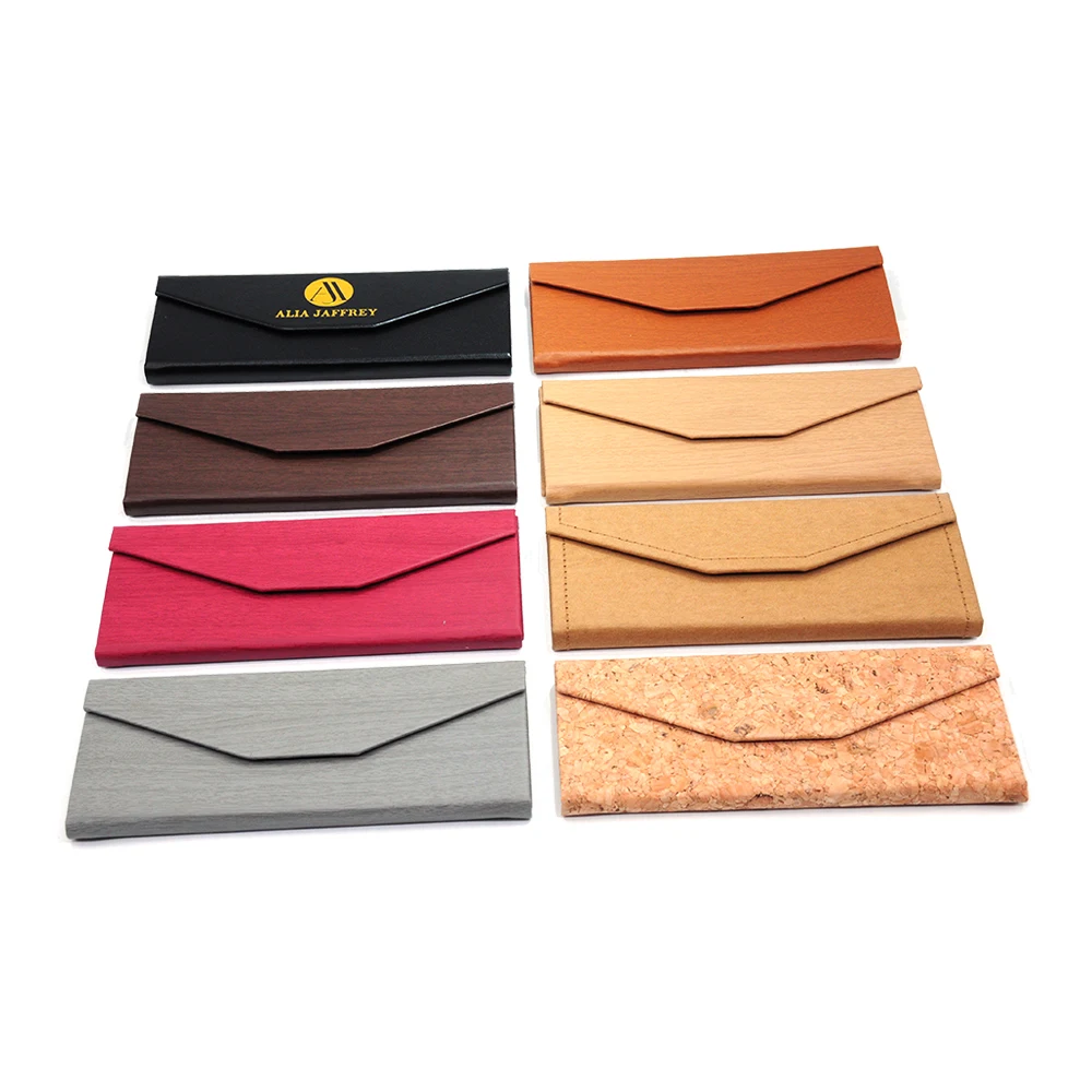 custom print logo luxury brand pu sunglasses package case kraft box