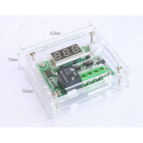 Clear Acrylic Case Shell Housing for W1209 Digital LED DC 12V Temp Thermostat Temperature Control Switch Module Controller Board