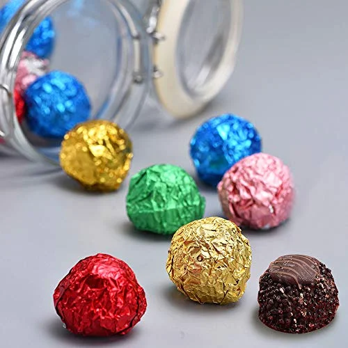 Custom Food Aluminum Foil 20 micron Printed Chocolate Wrapping Paper Candy Tinfoil Tea Tin Foil Packaging