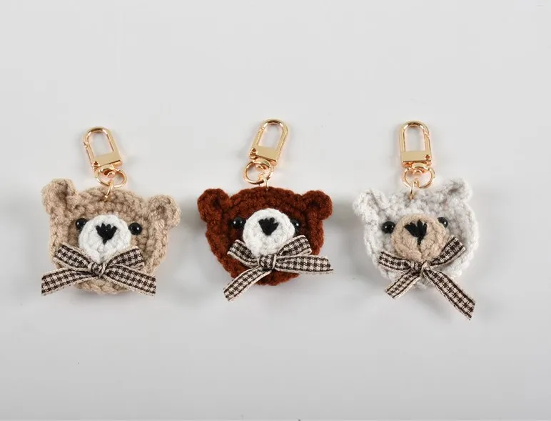 Diy Cute Mini Bow Tie Teddy Bear Keychain Car Charm Bear Accessories Women Bag Charm