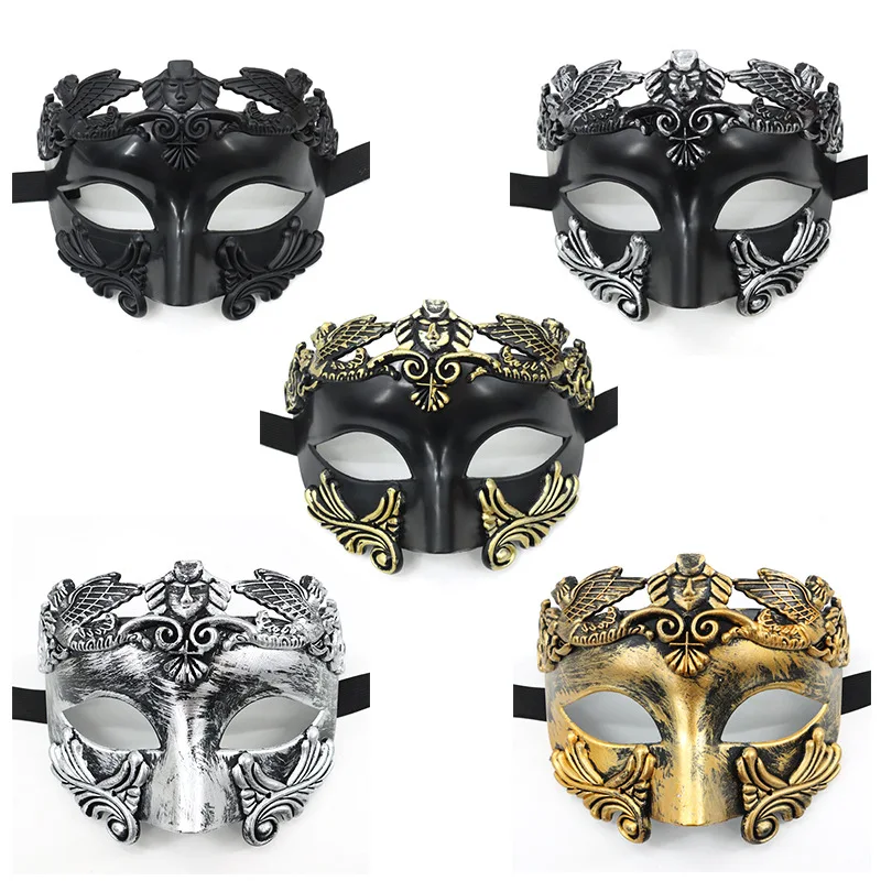 Hot Sale Egyptian Male Greco-Roman Warrior Half Face Venetian Halloween Masquerade Mask