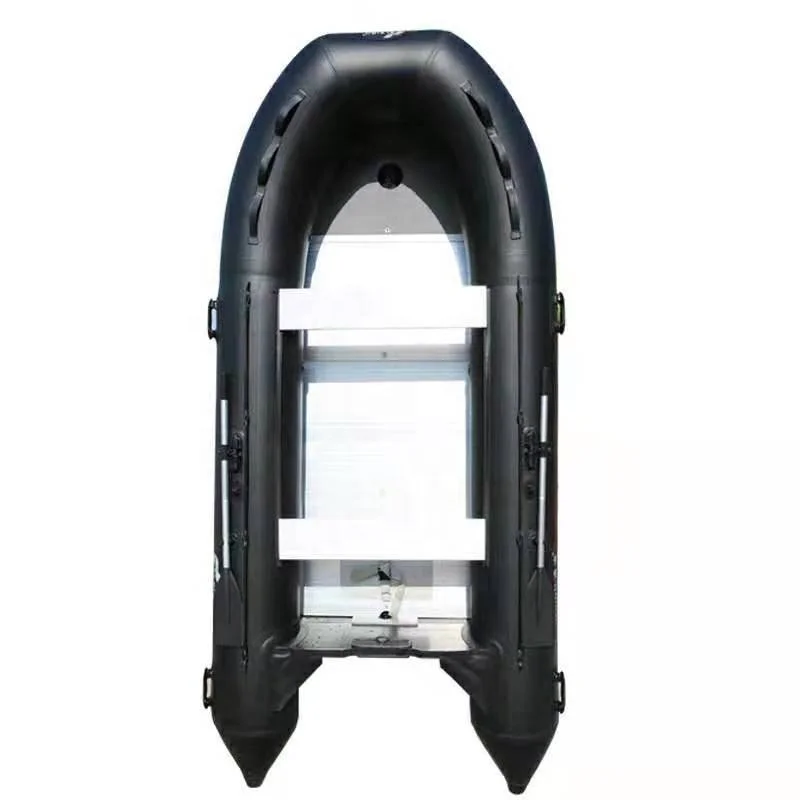 1.2mm PVC Rescue Boat Inflatable Fishing Kayak Thicken Transom Tender Rowing Canoe Aluminum Floor for Drifting Fishing Rescuing