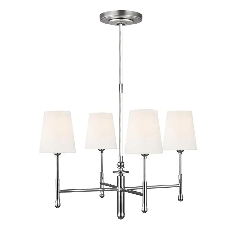 4-Light Modern Luxury Iron Chandelier White Lampshade Nordic Murano Glass Pendant Adjustable Ceiling Fixture Hotel Kitchen