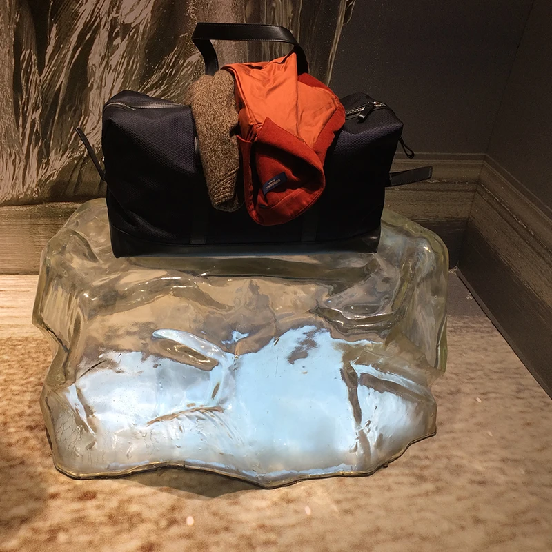 Winter window display props transparent resin Decoration artificial ice block