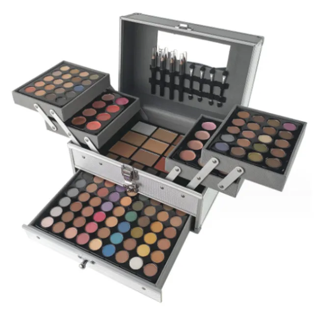 Amazon hot Sale 132 colors  Makeup Set Make-up Artist Special Makeup Box Eyeshadow Tray