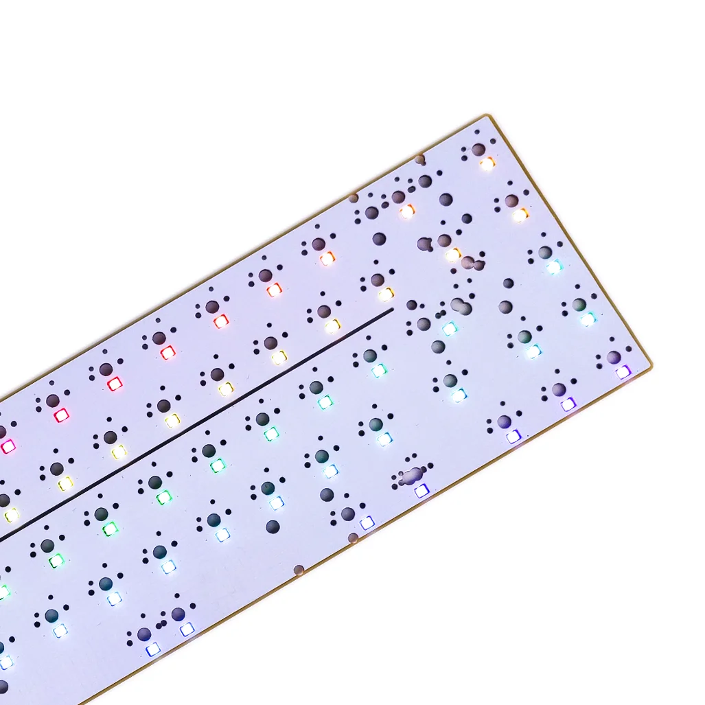 Fr4 Supplier Bare PCBA PCB Board Manufacturer Type C Hot Swap RGB Tkl DIY Qmk Mechanical Keyboard PCB ISO