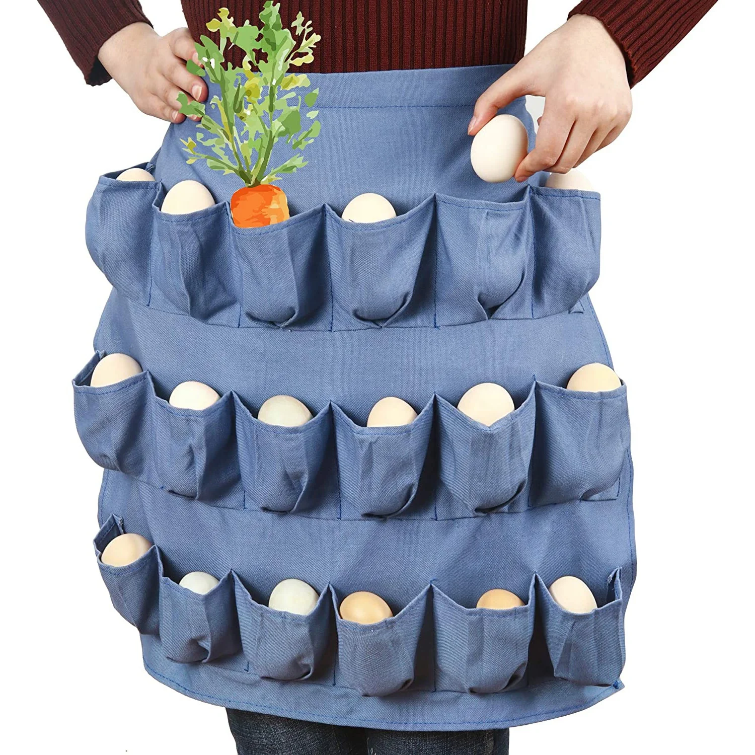 Высококачественный фартук с 12 глубокими карманами для куриных яиц гусиных сбора