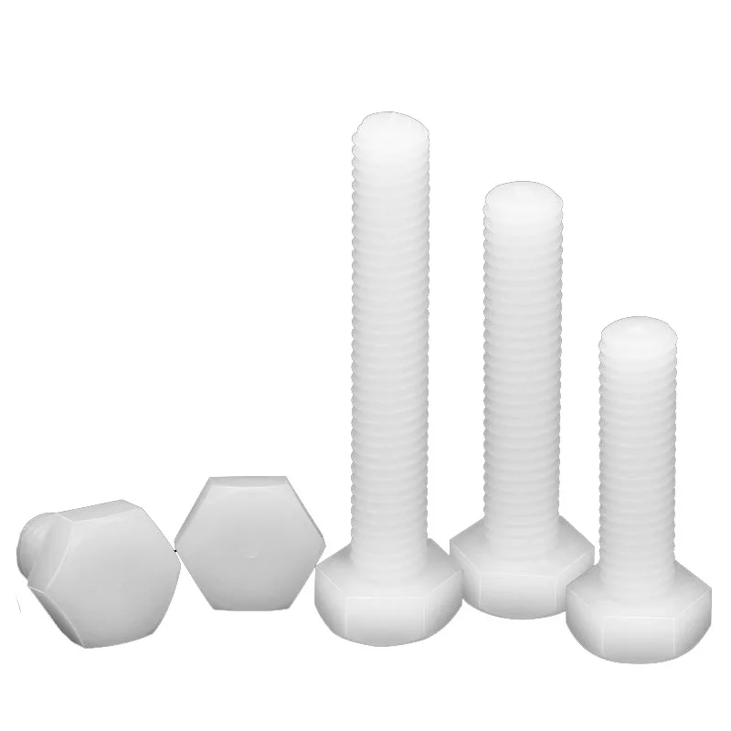 China Fastener Manufacturing White Nylon Hexagon Screw Din933 Hexagon Insulated Screw Plastic Screws