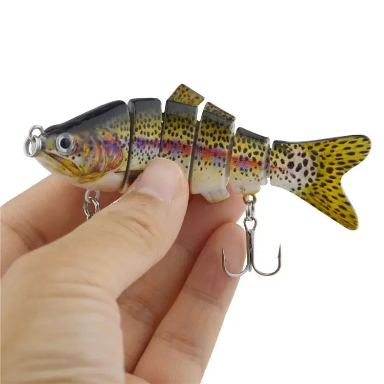 Peche Pesca искусственная 10 см 57 4 г 6 Сегментированная жесткая пластиковая рыболовная приманка электрическая снасти для ловли карпа