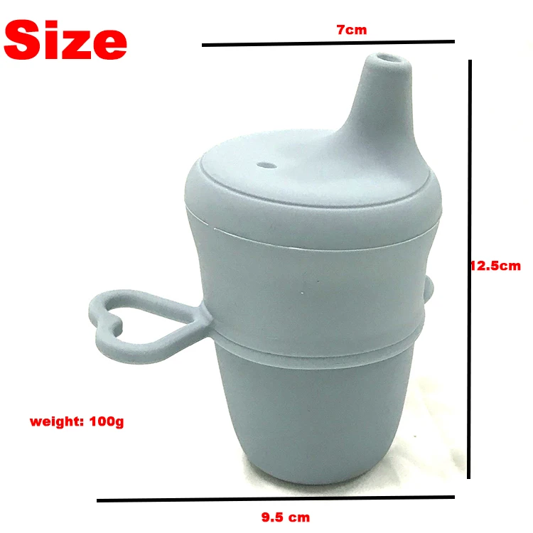
2020 New Product Non-toxic waterproof silicone infant baby water cup with sippy cup lids 