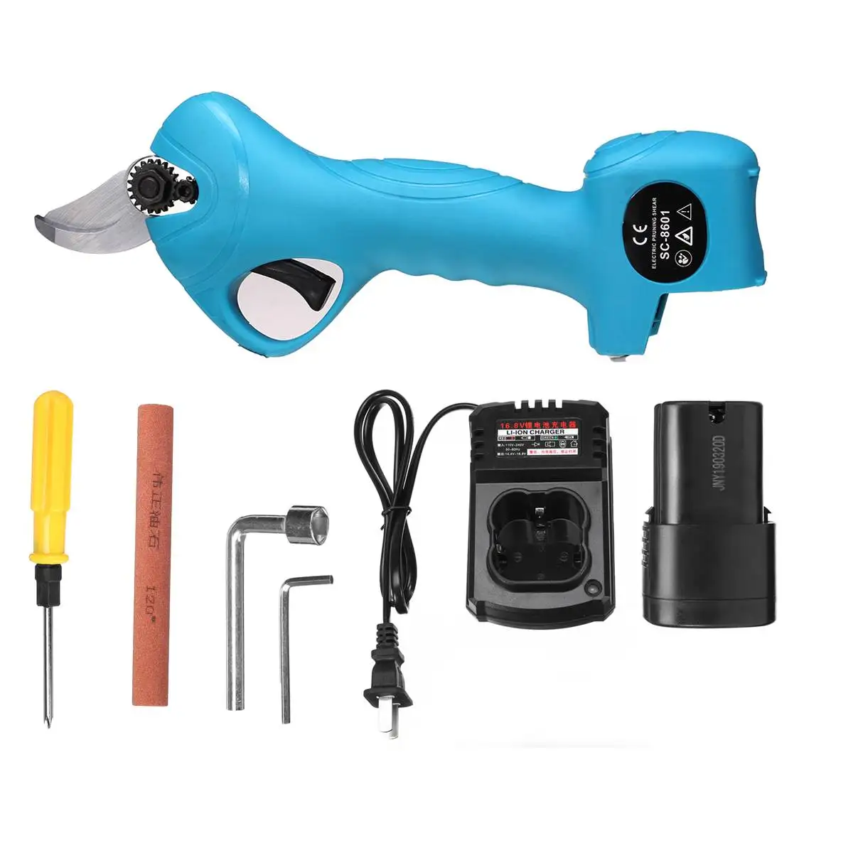 30mm garden long handle branch cutting tools electric pruning shears for durian tree