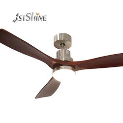 1stshine european style modern ceiling decoration 52 inch dc motor 3 wood blade led light ceiling fan