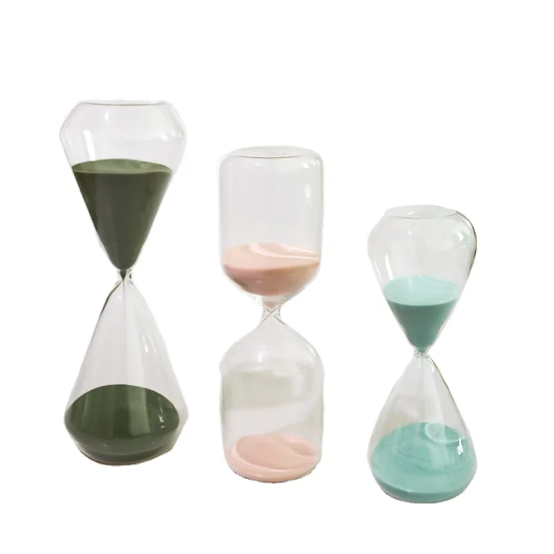Wholesale 15 / 30 Minutes Hourglass Home Decoration Hand Blown Sand Clock Desktop Decoration Customized Colorful Sand Timer