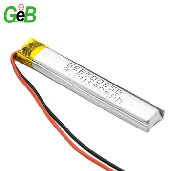 lipo battery cell 3.7V 180mAh 500850 rechargeable smallest battery cell 8mm width lithium polymer battery