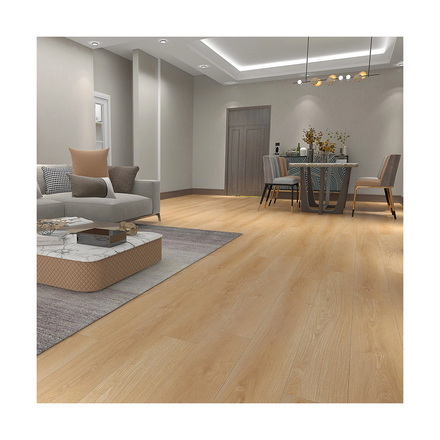 Industrial Wood Look Plastic PVC Wide Vinyl Plank SPC Engineered OAK Flooring
