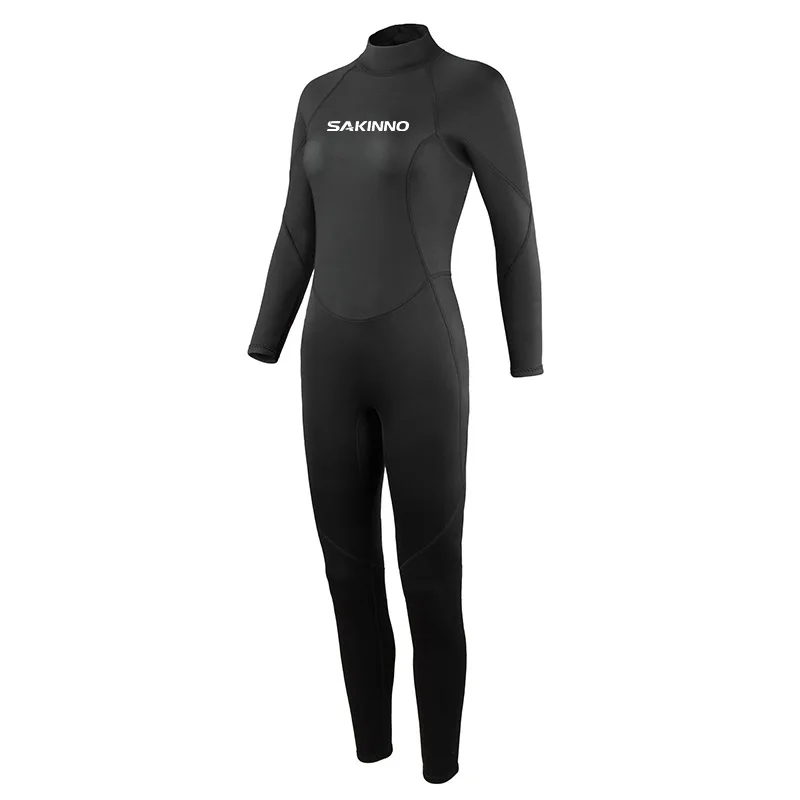 2mm Neoprene Cold Warm Swimming Jellyfish Clothing Women Long Sleeved Surfing One Piece Wetsuit