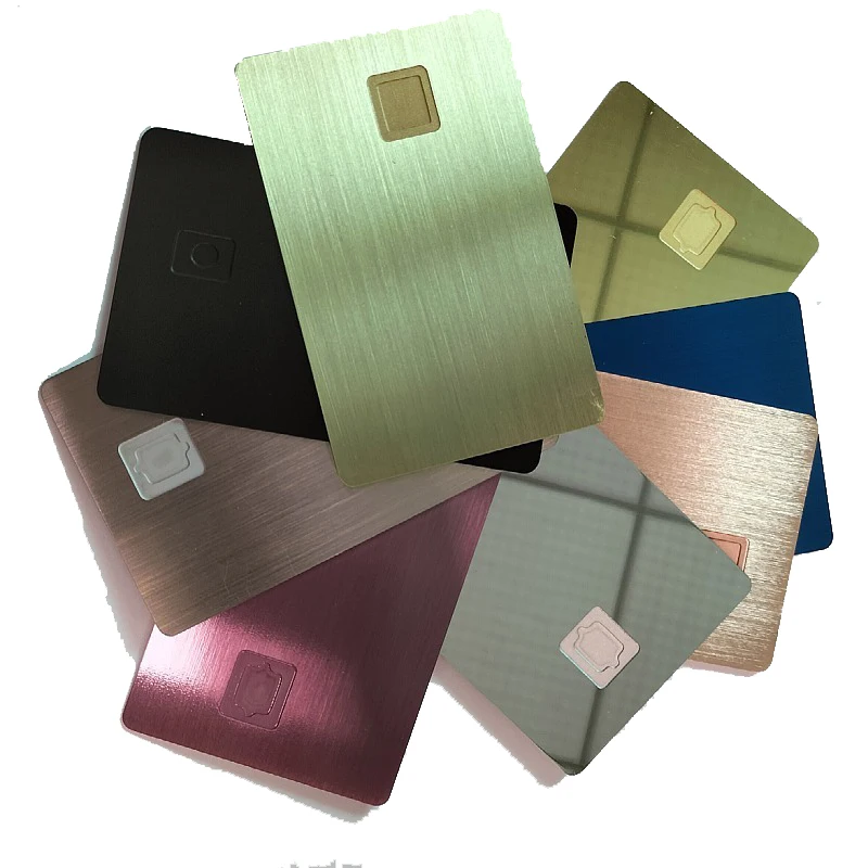 Best Seller China Blank Metal Credit Card With Bank EMV Chip Groove For In-house Laser Marking Resell