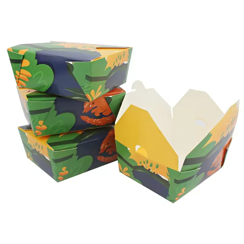 King Garden Factory Direct Grease Proof Eco-friendly Kraft Takeout Lunch Box For Fast Food Packing