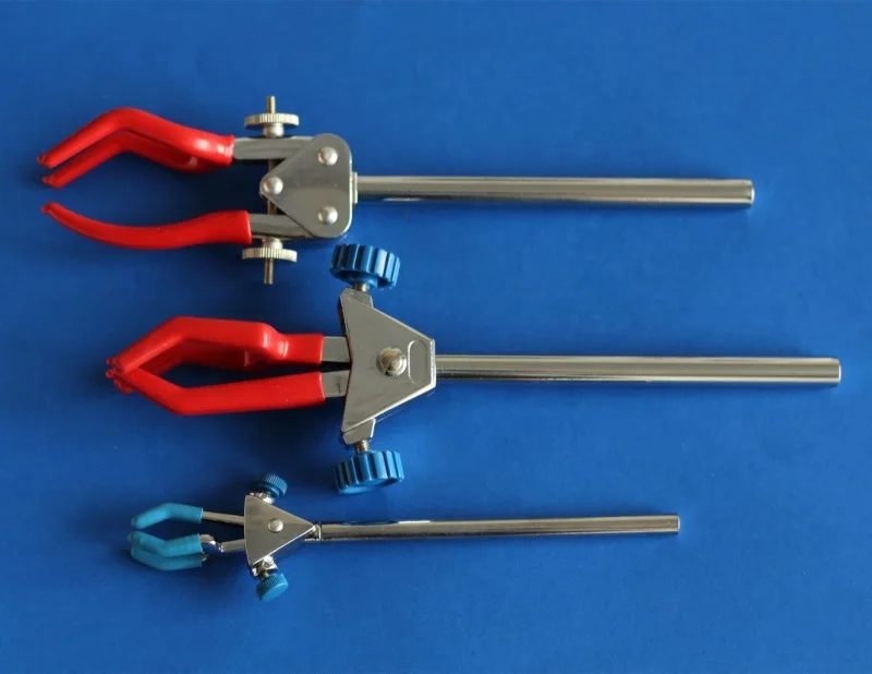 
Zinc alloy Dual Adjustable Triplex style clamp three prong Swiveling retort clamp with bosshead 