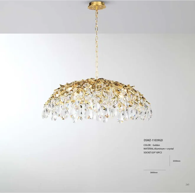 Luxury Living Room Lamp Crystal Ceiling Lamp Villa Banquet Decoration Tree Branch Crystal Chandelier