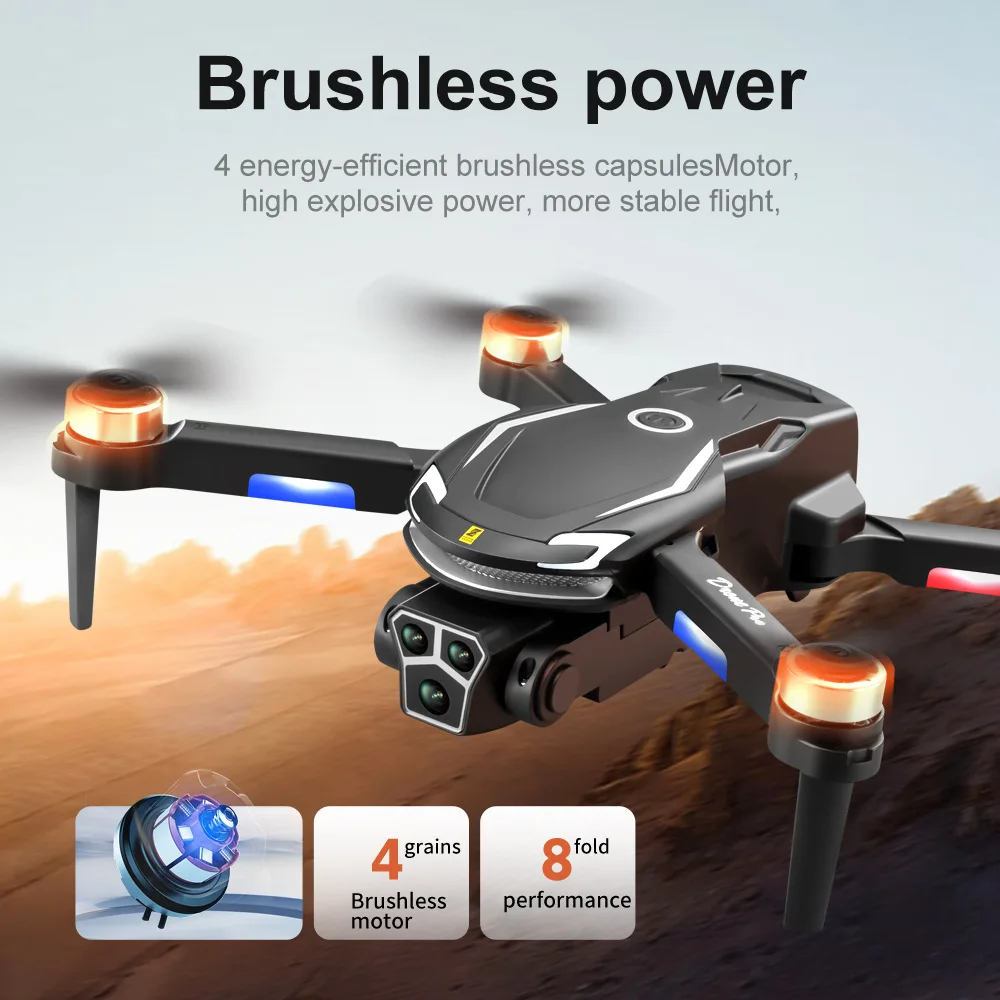V888 Drone 8k Drone With Camera Obstacle Avoidance  Long endurance four axis brushless rc drone toy