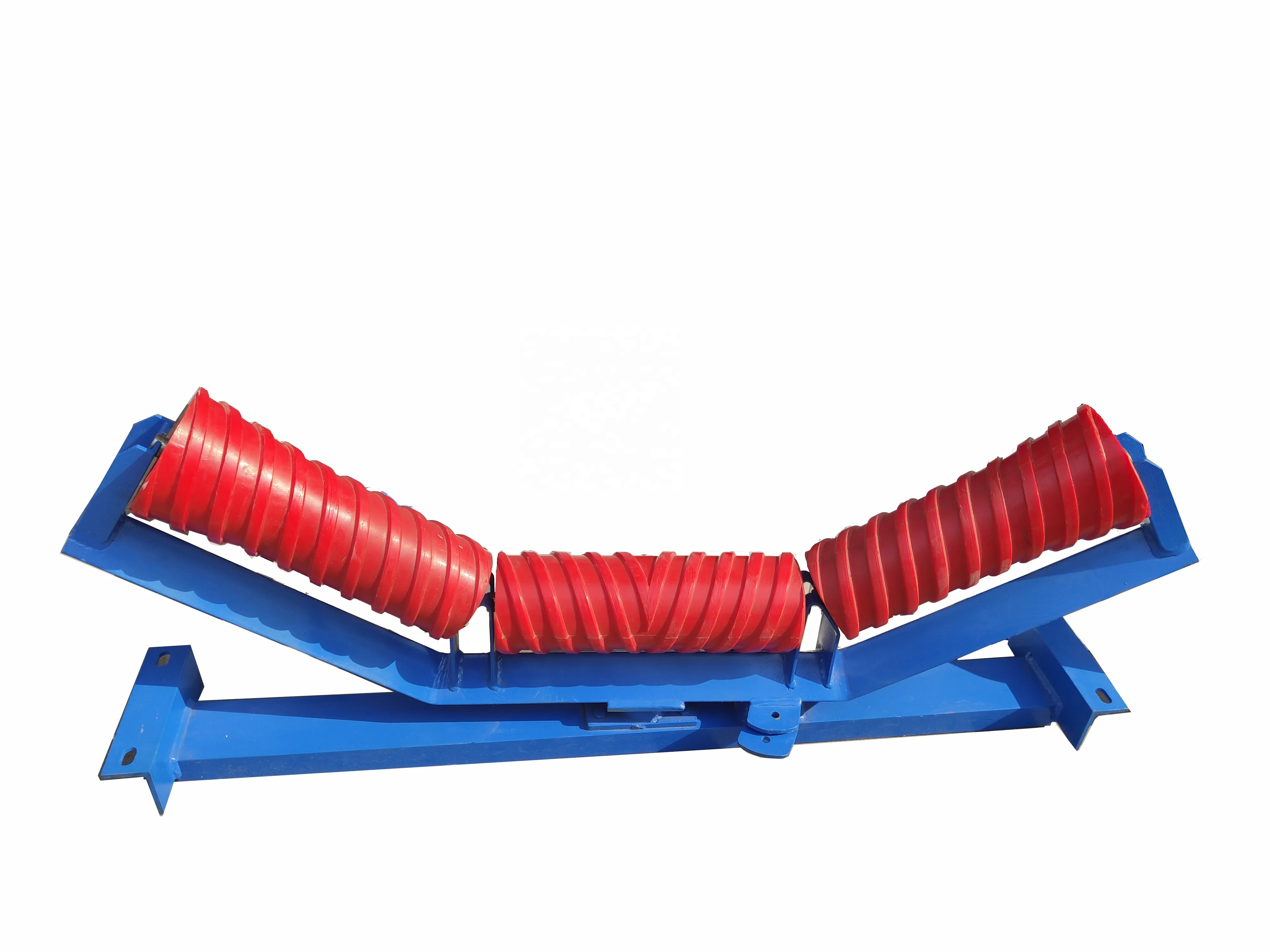 Belt Conveyor Spiral Polyurethane Idler Roller for coal mining industry