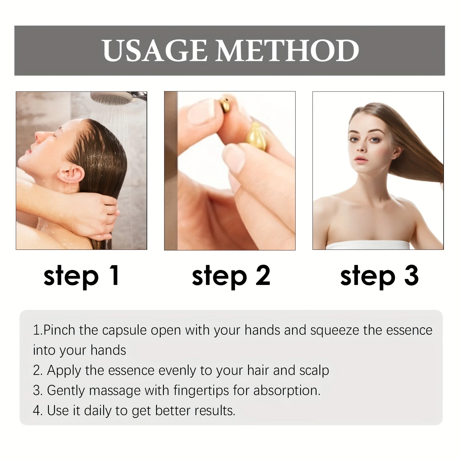 OEM/ODM Ginger Hair Care Essence Strengthening Capsules with Rosemary Seeds Healthy Penetration Scalp Massage Care