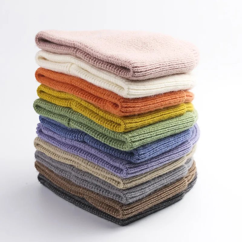 
New Candy Colors Winter Polyester Unisex Men Women Knitted Hat Warm Soft Trendy Like Style Wool Beanie Elegant All-match 